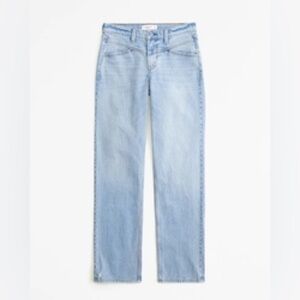 Abercrombie and fitch jeans curve love light wash with yolk front